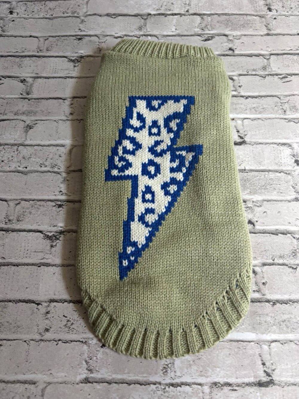 Top Paw Light Green Thunderbold Dog Sweater Size XS